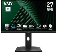 MSI PRO MP275QPG, 27-inch IPS 2560 x 1440 (QHD) Computer Monitor, 100Hz,Adaptive-Synch, HDMI, DP Port, VESA Mountable, Height Adjustable, Tilt, Speaker, 1ms, Black
