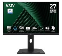 MSI Pro MP275QPG 27 Inch Monitor QHD (2560 x 1440) 100Hz IPS 1ms 2x HDMI 2.0b 1x DP 1.2a output Built-in Speakers Anti-Glare Anti-Flicker Less Blue light TV Certified VESA Kensington 4-way adjustable