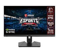 MSI QHD Rapid-IPS Gaming Non-Glare Super Narrow Bezel 1ms 2560 x 1440 165Hz Refresh Rate Adjustable Arm G-Sync Compatible 27” Gaming Monitor (Optix MAG274QRF), Black