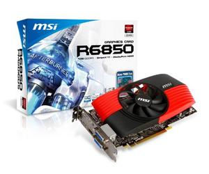 MSI Radeon HD 6850 1 GB 256-bit GDDR5 PCI Express 2.0 x16 HDCP Ready CrossFireX Support Video Card with Eyefinity R6850-PM2D1GD5/OC
