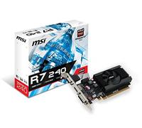 MSI RADEON R7 240 1GD3 64B LP Graphics Card '1GB DDR3, 600MHz, Low Profile Design, AMD Oland PRO GPU, VGA, HDMI, DVI-D, HTPC, Single Fan Cooling System'