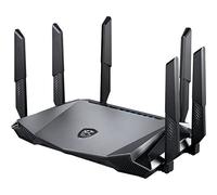 MSI RadiX AX6600 WiFi 6 Tri-Band Gaming Router - Fast WLAN up to 6600 Mbps (5GHz, 2.4GHz Wireless), AI QoS Priority, MU-MIMO, Beamforming, WPA3, 2.5G WAN/LAN & 4 x 1G LAN Ports
