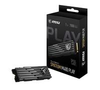 MSI SPATIUM M480 PCIe 4.0 NVMe M.2 1TB Play SSD (Gen4x4, NVMe 1.4, Dimensions 80.40 x 23.0 x 20.40, Size 1000 GB, Read 7000 MB/s, Write 5500 MB/s)