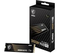 MSI SPATIUM M480 PRO SSD 1TB - PCIe 4.0 NVMe M.2 Internal Solid State Drive, 7400MB/s Read & 6000MB/s Write, 3D NAND, Built-In Data Security, Center - 5 Year Warranty (700 TBW)