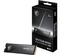 MSI Spatium M560 2TB Gen5 PCIe 5.0 NVMe M.2 SSD - Read 10,200 MB/s Write 8,400 MB/s High-Performance 3D NAND Storage - S78-440Q940-P83