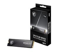 msi SPATIUM M560 PCIe 5.0 NVMe M.2 1TB Portable SSD, 1TB Internal Solid State Drive, Speeds Up to 10200MB/s, USB-C, Reliable Storage for Gaming, Students, Professionals, Black