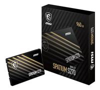MSI SPATIUM S270 SSD 960GB - SATA 3 2.5" Solid State Drive, 500MB/s Read & 450MB/s Write, 3D NAND, Built-In Data Security, MSI Center - 5 Year Warranty (500 TBW)
