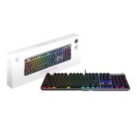 MSI STRIKE 600, QWERTY, UK Layout - KAILH MIDNIGHT PRO SILENT TACTILE SWITCHES - Ergonomic Keycaps, Anti-slip Base, Per-key RGB Mystic Light, USB 2.0