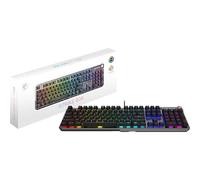 MSI Strike 600 Silent FR Gaming Keyboard, Quiet - Kailh Midnight Pro Silent Touch Switch, Ergonomic Keys, Non-Slip Base, RGB Mystic Light per Button, USB 2.0 - Full Size