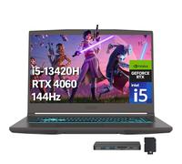 MSI Thin 15 15.6" FHD 144Hz Gaming Laptop, Intel i5-13420H, 64GB RAM, 4TB PCIe SSD, NVIDIA GeForce RTX 4060, Backlit Keyboard, Wi-Fi 6E, Windows 11, Gray, 256GB Docking Station Set