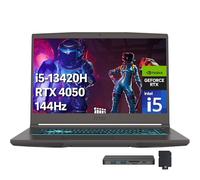 msi Thin 15 15.6" FHD 144Hz Gaming Laptop, Intel i5-13420H, NVIDIA GeForce RTX 4050, 16GB DDR4 RAM, 1TB PCIe SSD, Backlit Keyboard, Wi-Fi 6E, Webcam, Win 11 Pro, Gray, 256GB Docking Station Set