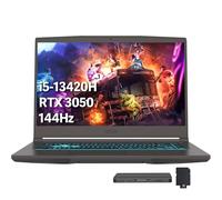 msi Thin 15.6" 144Hz FHD IPS Display Gaming Laptop, Intel Core i5-13420H, 16GB RAM, 512GB SSD, NVIDIA GeForce RTX 3050, Backlit Keyboard, Wi-Fi 6, Win 11 Pro, Gray, 512GB Docking Station Set