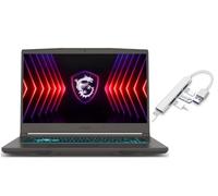 MSI Thin 15.6 inch FHD 144Hz Gaming Laptop |AMD Ryzen 5 7535HS| NVIDIA GeForce RTX 4060|Webcam |Backlit|Gray| 16GB RAM | 512GB SSD |Windows 11 Home |Bundle with USB 3.0 Hub