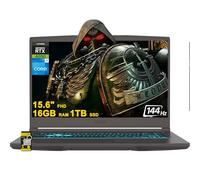 MSI Thin 15 Gaming Laptop 15.6" FHD IPS 144Hz Intel 8-core i5-13420H (>i7-11800H) 16GB RAM 1TB SSD GeForce RTX 4050 USB-C Backlit Win11 w/ICP Hub