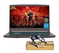 msi Thin 15 RTX 4050 Gaming Laptop, 15.6" FHD 144Hz Display, Intel Core i5-13420H, 16GB RAM, 1TB SSD, RJ-45, Backlit Keyboard, Bundle with PCO Laptop Cooler, Grey, Windows 11 Home