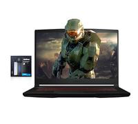 MSI Thin GF63 Gaming Laptop, 15.6" FHD 144Hz Display, Intel i5-12450H, 32GB RAM, 1TB PCIe SSD, NVIDIA GeForce RTX 2050, Backlit Keyboard, WiFi 6, Black, Win 11 Pro, 128GB Hotface Extension Set