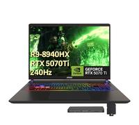 msi Vector 16" 240Hz QHD+ Gaming Laptop, AMD Ryzen 9 8940HX, 16GB DDR5, 1TB PCIe SSD, GeForce RTX 5070 Ti, 24-Zone RGB Backlit Keyboard, Copilot, Wi-Fi 6E, Windows 11, Gray, 1TB Docking Station Set