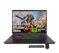 msi Vector 16 HX AI 16" QHD+ 240Hz Gaming Laptop, Intel Ultra 9 275HX, GeForce RTX 5080 16GB GDDR7, 32GB DDR5, 2TB Storage (1TB SSD+1TB Docking Station), RGB Backlit Keyboard, Windows 11, Gray