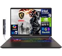 msi Vector 16 HX AI Gaming Laptop 16" 240Hz WQXGA Display (Intel Ultra 9-275HX, GeForce RTX 5070 Ti 12GB, 64GB DDR5, 2TB PCIe SSD, RGB KB, 2 Thunderbolt 4, Win 11 Pro) w/DKZ USB Port Expander