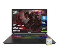 msi Vector 16 HX AI Gaming Laptop | 16" QHD+ IPS 240Hz | Intel Core Ultra 7 255HX | 64GB DDR5 2TB SSD | GeForce RTX 5070 Ti (Up to 992 AI Tops) | RGB Backlit Thunderbolt 5 Win11 Pro w/DLCA Accessory