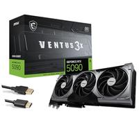 msi Ventus 3X FeForce RTX 5090 OC Edition 32 GB GDDR7, PCI Express Gen 5, Core Clocks Extreme: 2452 MHz, CUDA CORES 21760 Units, Memory Speed 28 Gbps, Bundle with HDMI Cable
