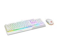 MSI Vigor GK30 Combo White, 6-Zone RGB GK30 Gaming Keyboard & GM11 Gaming Mouse, Water Repellent & Splash-Proof, 5000 DPI