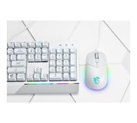 MSI VIGOR GK30 COMBO White, QWERTY, UK Layout - Gaming Keyboard + Mouse Bundle, Mech-Membrane Switches, 6-Zone RGB Lighting Keyboard, Dual-Zone RGB L