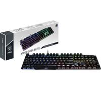 MSI VIGOR GK50 ELITE Mechanical Gaming Keyboard 'UK-Layout, KAILH Box-White Switches, Per Key RGB Light LED Backlit, Tactile, Floating Key Design, Water Resistant, Center'