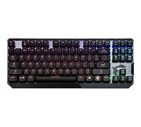 MSI Vigor GK50 Low Profile TKL ES Mechanical Gaming Keyboard, UK Layout Kailh Choc White Low Profile Switches Clicky, Ergonomic Keys, Anti-Slip Base, RGB Mystic Light per-Key, USB 2.0, Tenkeyless