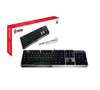 MSI Vigor GK50 Low Profile US Layout Gaming Keyboard QWERTY (Wired, Kailh Low Profile Switch, Black, RGB per Button)