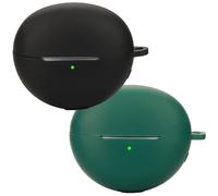 Msiall Silicone Case Compatible with Huawei FreeClip, [Supports Wireless Charging] [Shockproof Protective Case] Beautiful 3D Cartoon Black Green