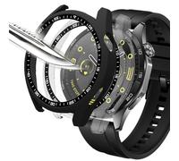 Msiall With Tempered Glass Screen Protector Protective Case Compatible with Huawei Watch GT 4 46 mm, Hard PC All-Round Screen Protector Ultra Thin Bubble-Free Against Scratches Protective Case