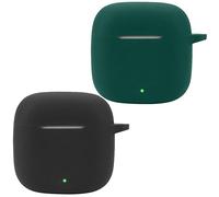 Msialt [2 Pieces] Silicone Case Compatible with Huawei FreeBuds SE 3, [Supports Wireless Charging] [Shockproof Protective Case] [Carabiner] - Cute Cartoon 3D - Black Green