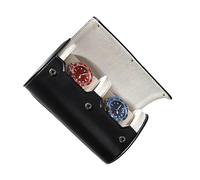 Msioytog 1/2 / 3 Slot Watch Roll Case Travel Box with Nonslip Scratch Pillow for Jewelry Storage Window Display Case