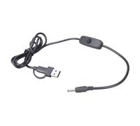 Msioytog 120cm USB Type C to DC3.5x1.35mm 5V Charging Cord Featuring on Off Switches for LED Lights Fan Routers