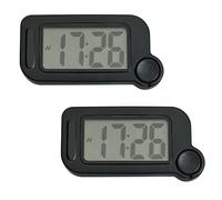 Msioytog 2pcs Modern Digital Wall Clock with Date Function and Shockproof Case Backlight Clock for Kitchen Bathroom Decors Quiet Study