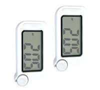 Msioytog 2pcs Modern Digital Wall Clock with Date Function and Shockproof Case Backlight Clock for Kitchen Bathroom Decors Quiet Study