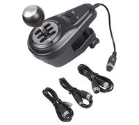 Msioytog 3 6+1 Gear Box Shifter & Handbrake Combo, Direct PC Sequential Mode, Reverse, Metal Design, Easy-Clamp for Simsulators Manual Shifts