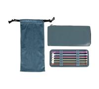 Msioytog 6Pcs Afghan Crochet Hook Needle 5.0mm-10mm Colorful Aluminum Knitting Needle Ergonomic Grip for Sweater Scarf Blanket Afghan Knitting Set