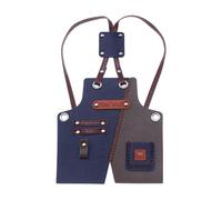 Msioytog Artistic Two Tone Adjustable Apron for Dollhouses Scene Crafted with PU Leather Doll Clothing Accessory Unisex Dollhouses Furniture