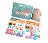 Msioytog Colorful Wooden Blocks Math Learning Counting Toy for Kids to Explore Addition Subtraction and Logical Thinking Interactive Math Game