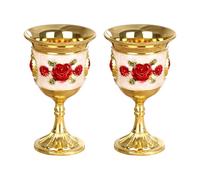 Msioytog Creative Metal White Wine Cup Alloy Pattern Retro Embossing Shot Glass Suitable for Home Use and Gifting Multifunctional Shot Glass