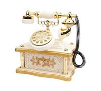 Msioytog Decorative Classical Telephone Music Box with Functional Rotary Dials and Melodies Antique Landline Phone Ornament Gift Telephone Model
