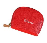 Msioytog Fashionable Semi Circles Card Holders with Multiple Pockets Waterproof PU Materials Portable Travel Compact Waterproof Credit Card Wallet