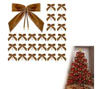 Msioytog Festive Velvety Bowknot Decoration with Easy-Clip Design Tree Door Staircase Holiday Accents Christmas Tree Velvety Bowknot Ornament