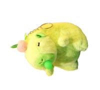 Msioytog Interactive Capybaras Plush Keyring Hanging Charm Pendant with Bubble Blowing Design for Children Backpack Decoration Capybaras Keychain