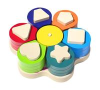 Msioytog Kids Cartoon Geometry Color Matching Activity Set for Cognitive Skill Building Matching Game for Early Learners Hand Eye Coordination Development