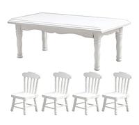 Msioytog Kids Interactive Puzzle Toy Dinning Chair Table Decor Wooden Craft Training Portable Decorative Toys Dining Table and Chairs