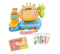 Msioytog Kids Role Play Cashier Machine Toy with Digital Calculator Early Learning Tool for Counting Skills Design Educational Cash Register Toy