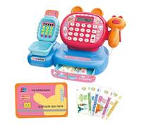 Msioytog Kids Role Play Cashier Machine Toy with Digital Calculator Early Learning Tool for Counting Skills Design Educational Cash Register Toy